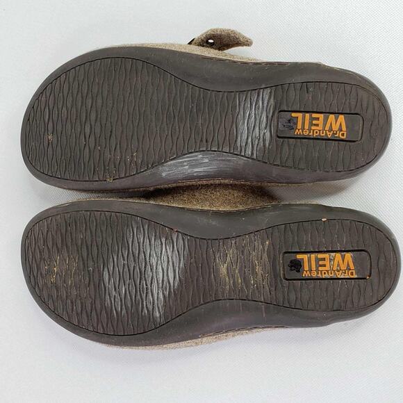 Dr Andrew Weil Wool Mary Jane Clogs Women's Size EU 40 US 9 Beige Green - Picture 5 of 9